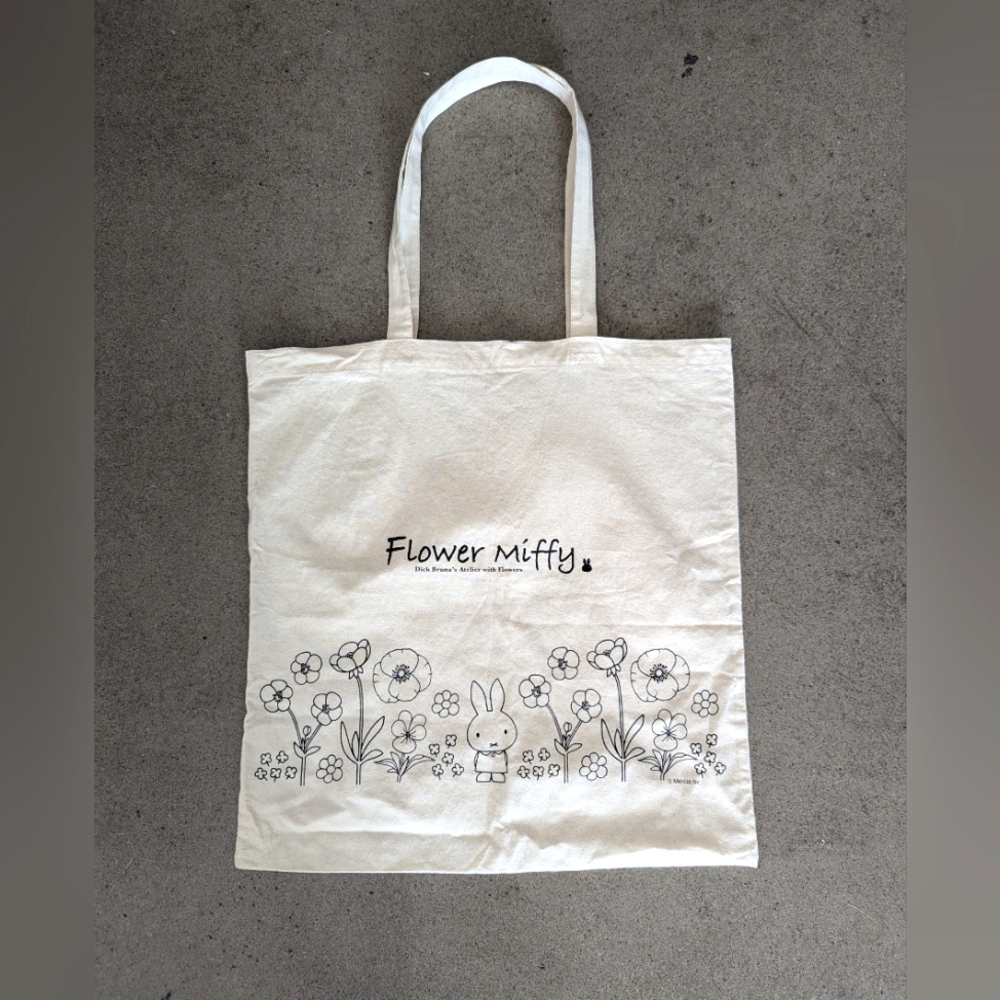 Flower Miffy canvas tote bag, Limited Edition